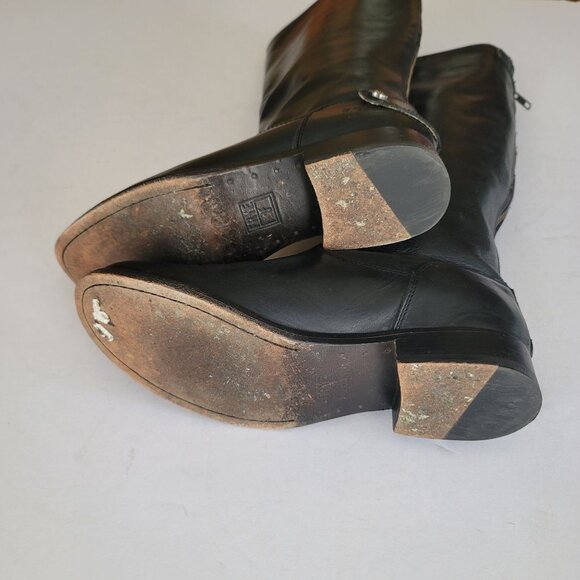 Frye Melissa Button Back Zip Riding Extended Calf Leather Boots. Size 6B - Picture 7 of 12